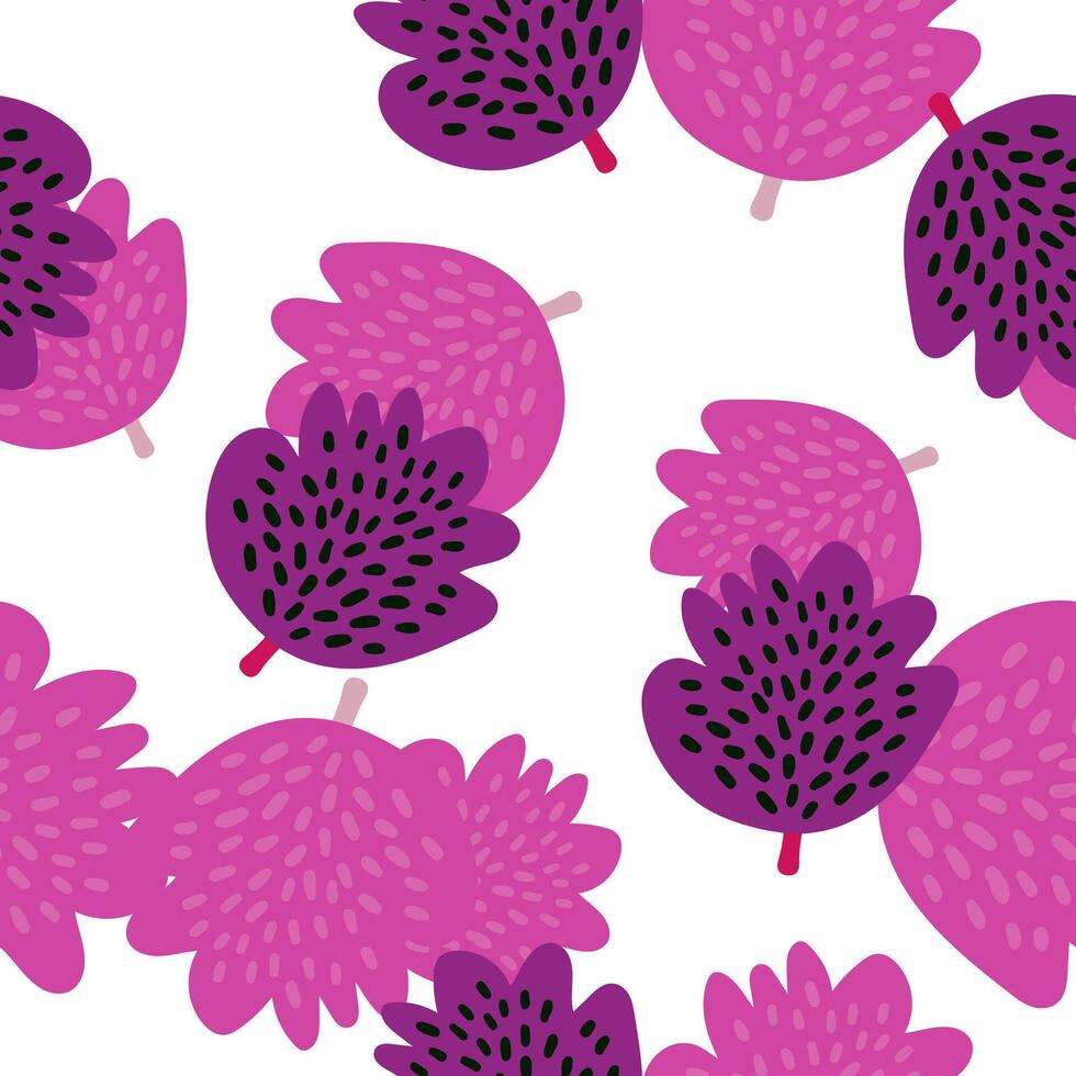 Fresh and trendy seamless design featuring succulents and floral elements. vector