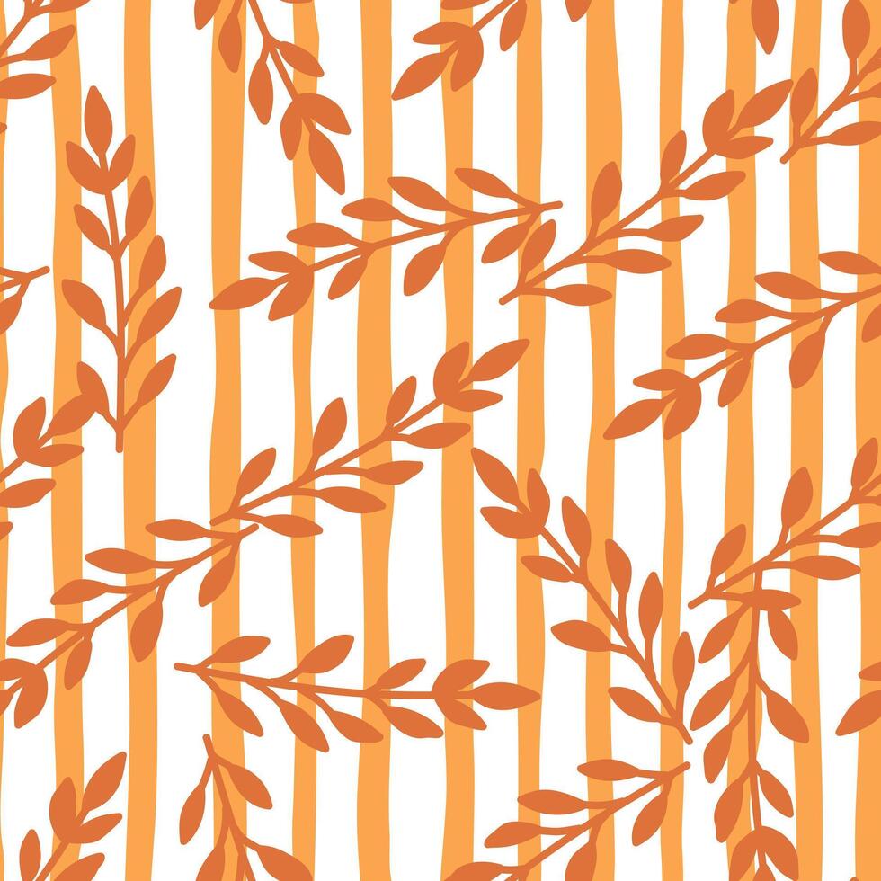 Elegant botanical wallpaper featuring a seamless pattern of leaves and blossoms vector