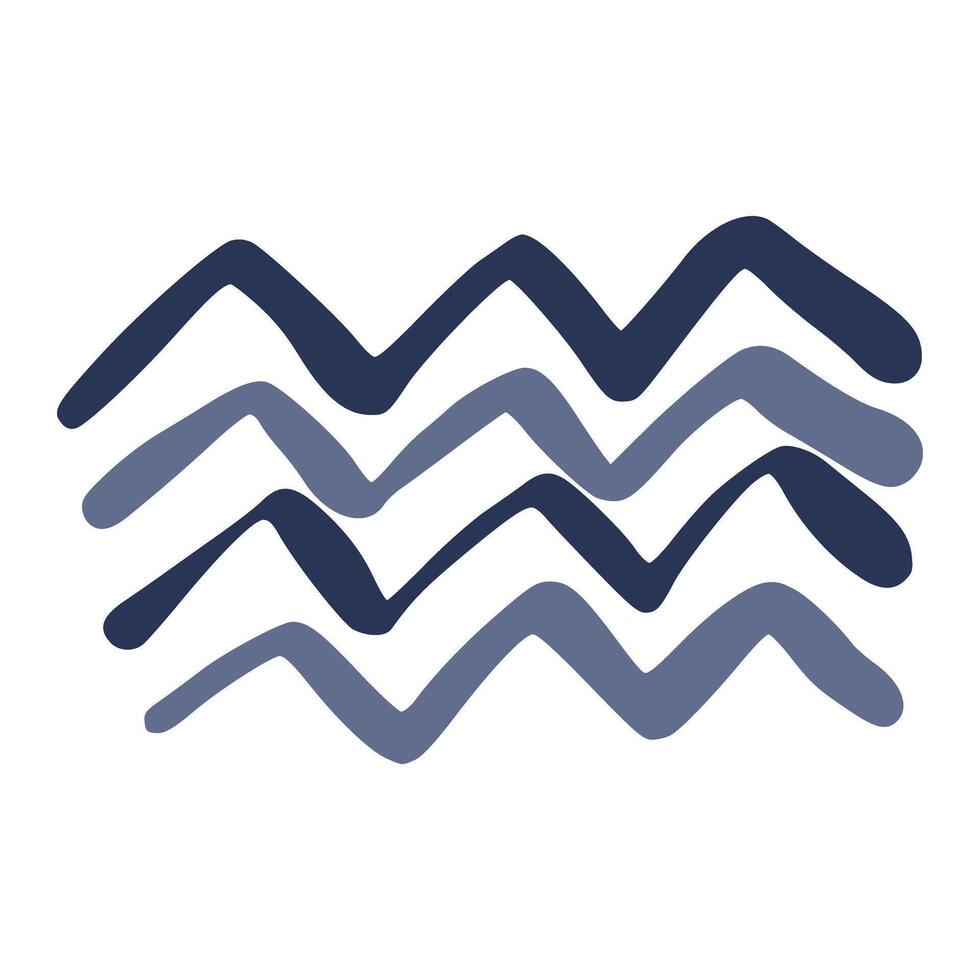 Abstract Wavy Lines in Blue and Gray Tones vector