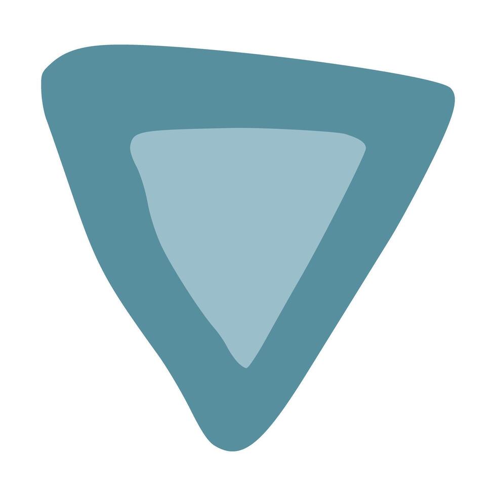 Minimalist Blue Triangular Geometric Shape Design vector
