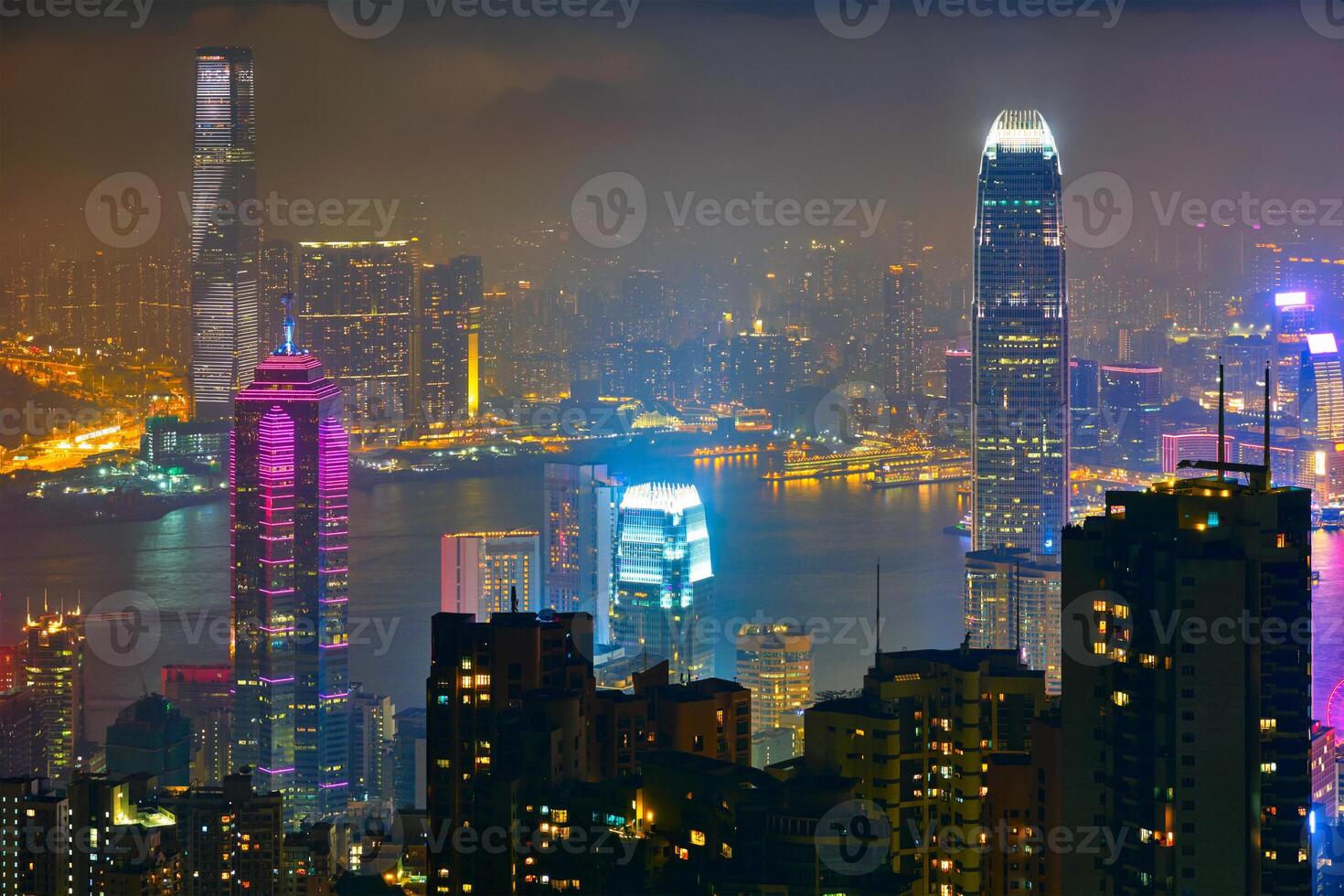 Hong Kong skyscrapers skyline cityscape view photo
