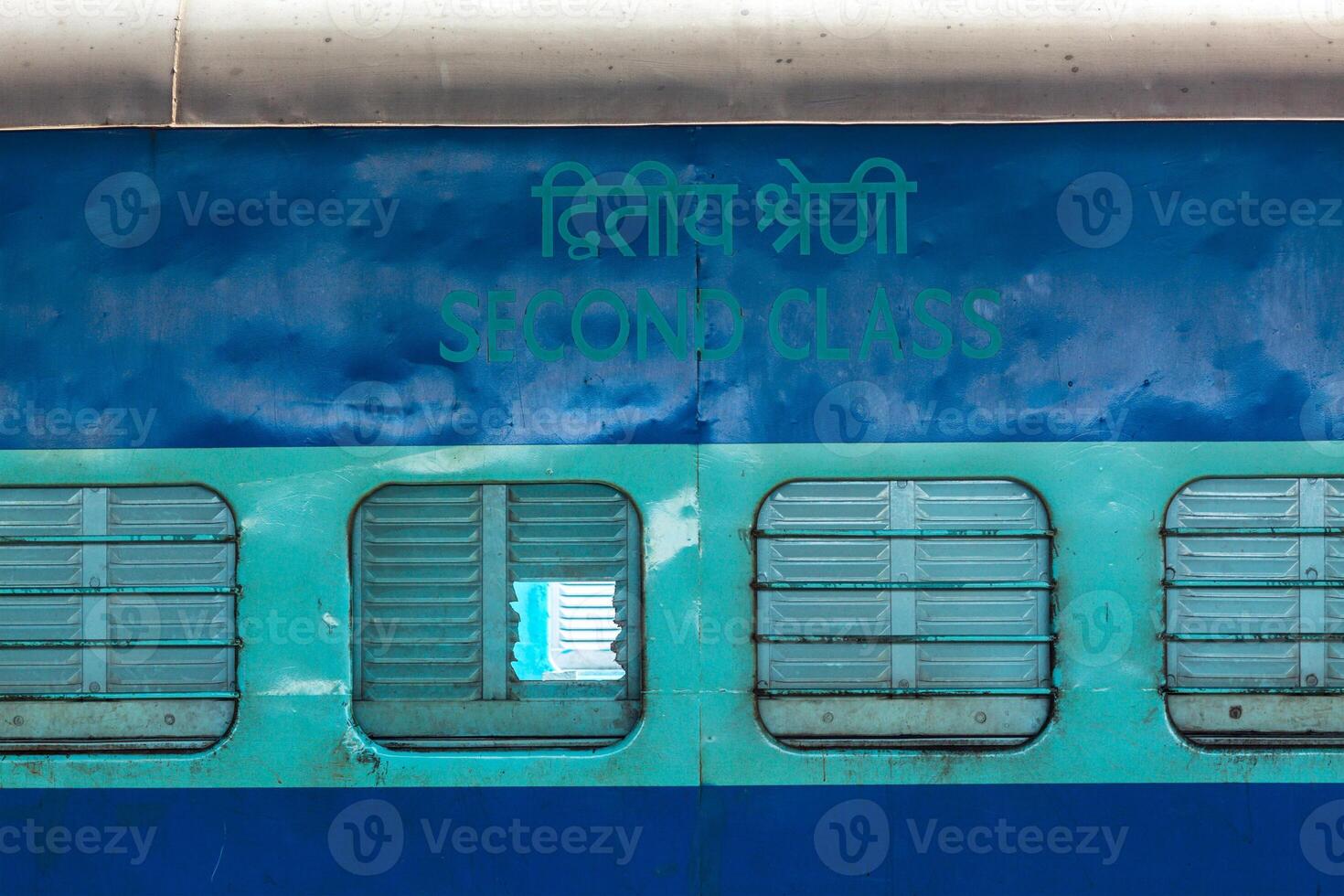 Indian train second class coach photo