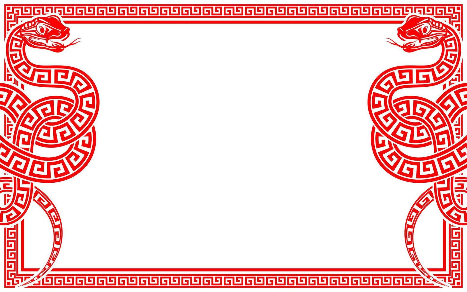 contento chino nuevo año 2025 el serpiente zodíaco firmar con marco rojo un papel cortar estilo vector