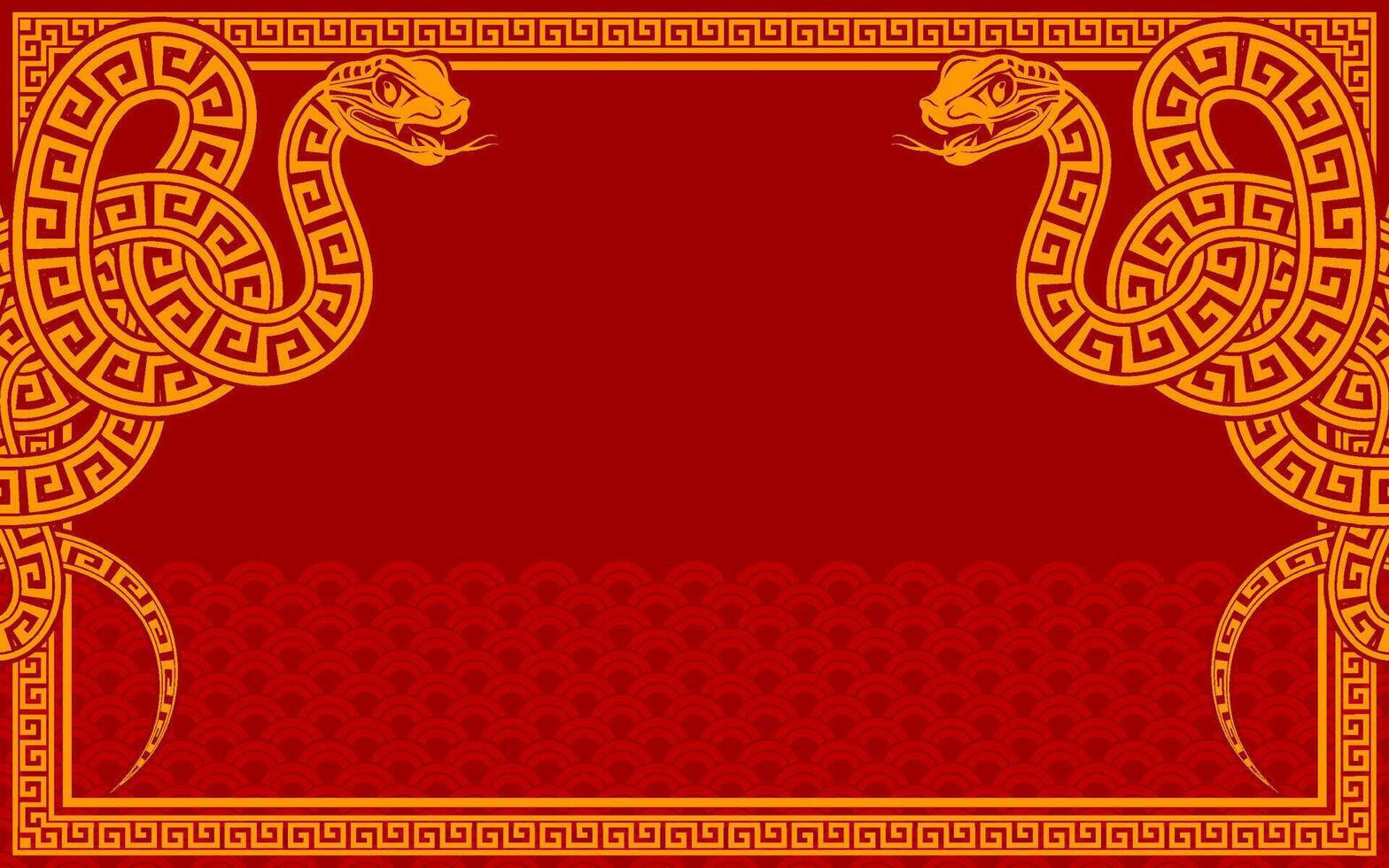 Happy chinese new year 2025 the snake zodiac sign with frame red a paper cut style on color background. vector