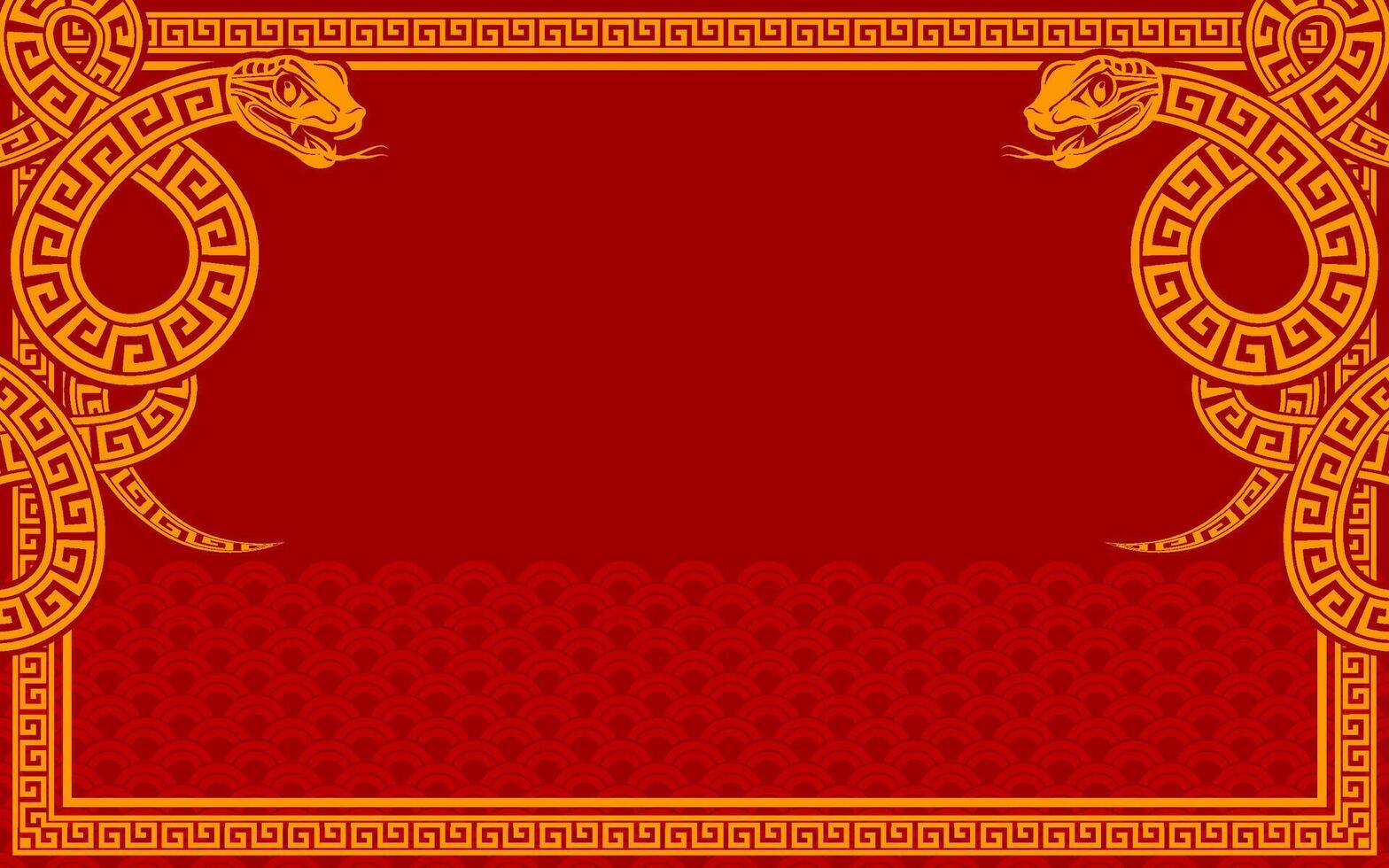 Happy chinese new year 2025 the snake zodiac sign with frame red a paper cut style on color background. vector