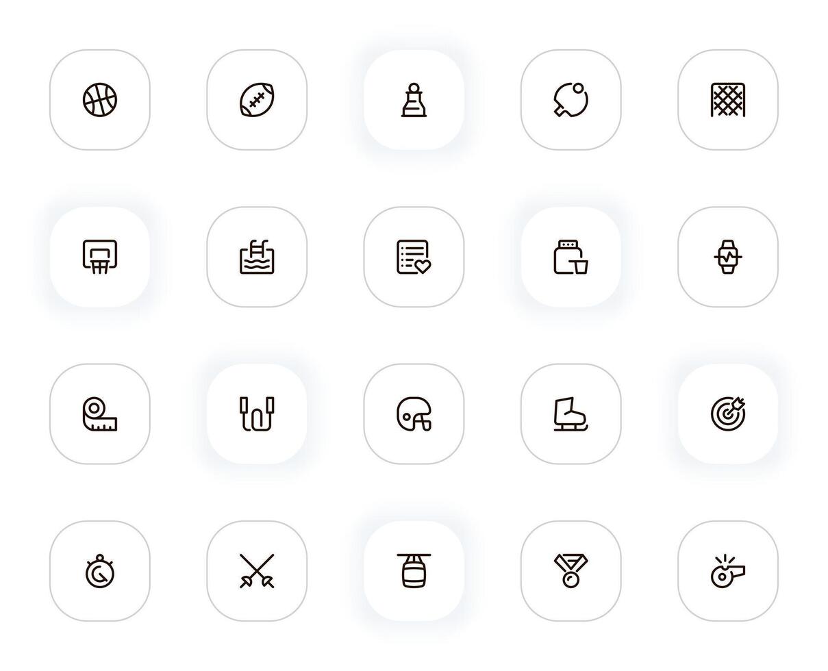 Sport and fitness line icons set. Basketball, baseball, tennis, pool, swimming, diet, nutrition. outline pictograms for web and ui, ux mobile app design. Editable Stroke. 24x24 Pixel Perfect. vector