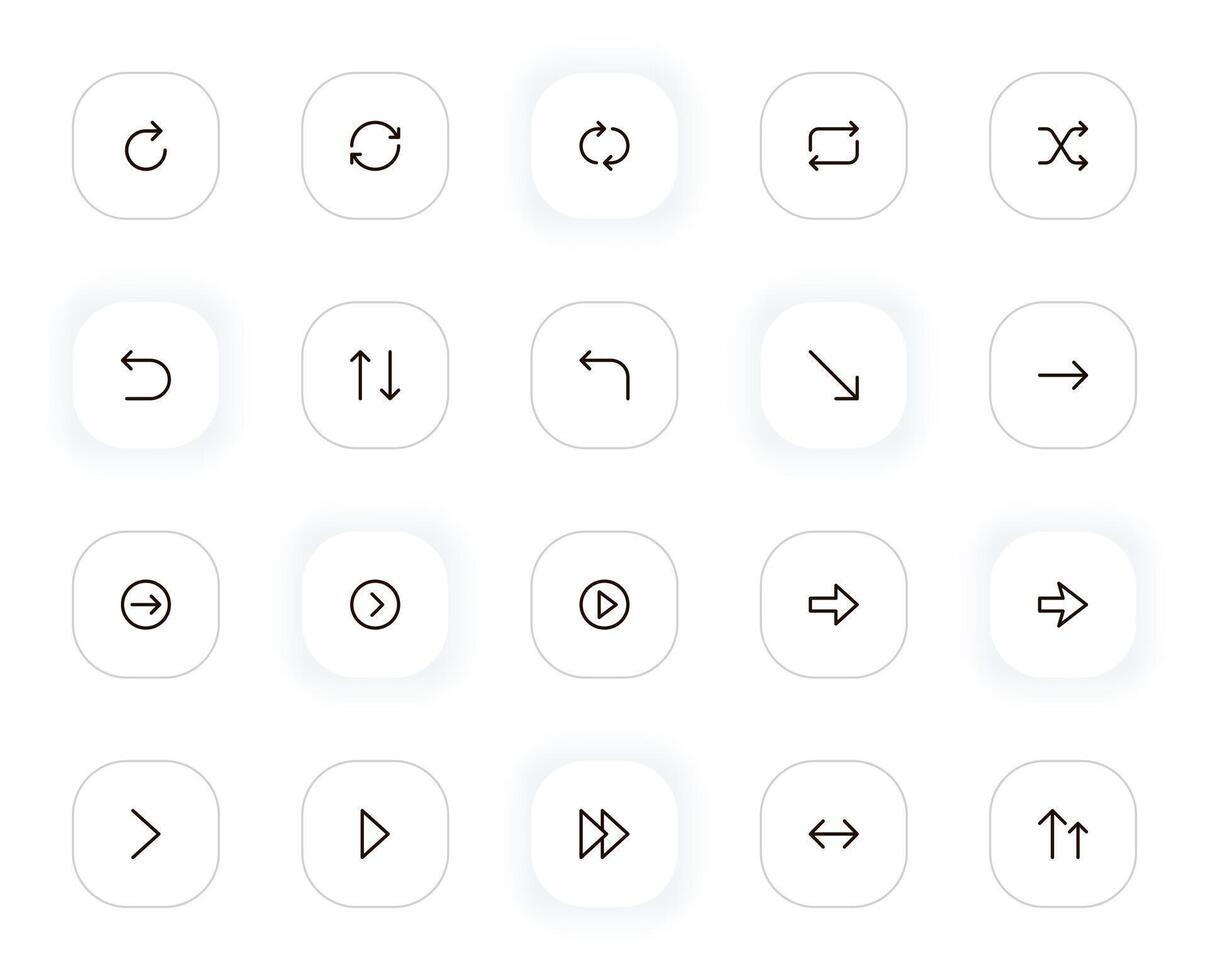 Arrows and diagrams line icons set. Symbols with different direction and menu navigation buttons. outline pictograms for web and ui, ux mobile app design. Editable Stroke. 24x24 Pixel Perfect. vector
