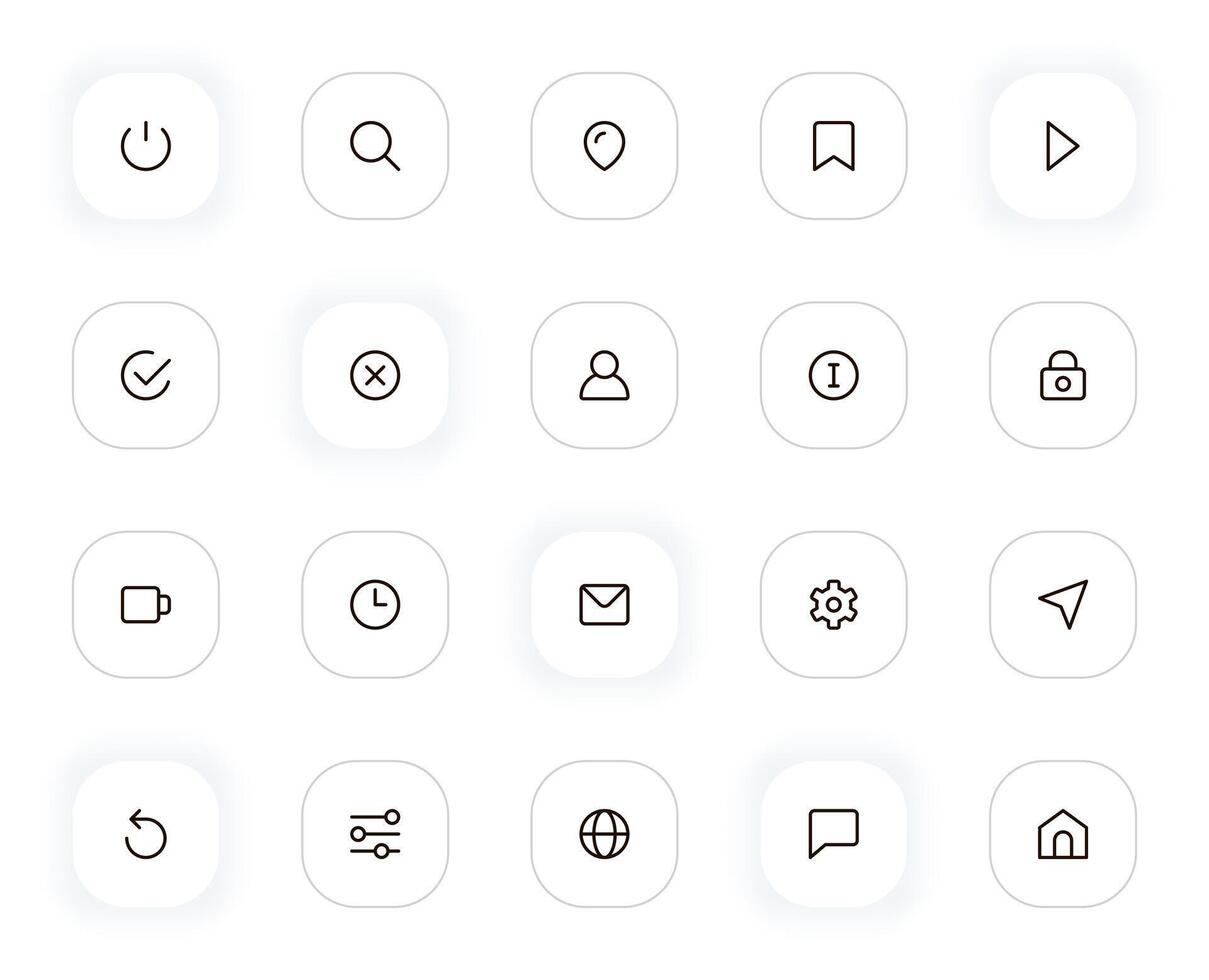 Interface essential line icons set. Editable Stroke. 24x24 Pixel Perfect. vector
