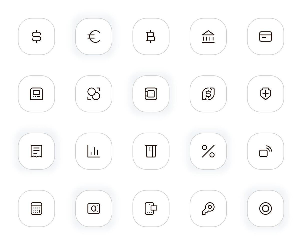 Payments and finance line icons set. Editable Stroke. 24x24 Pixel Perfect. vector