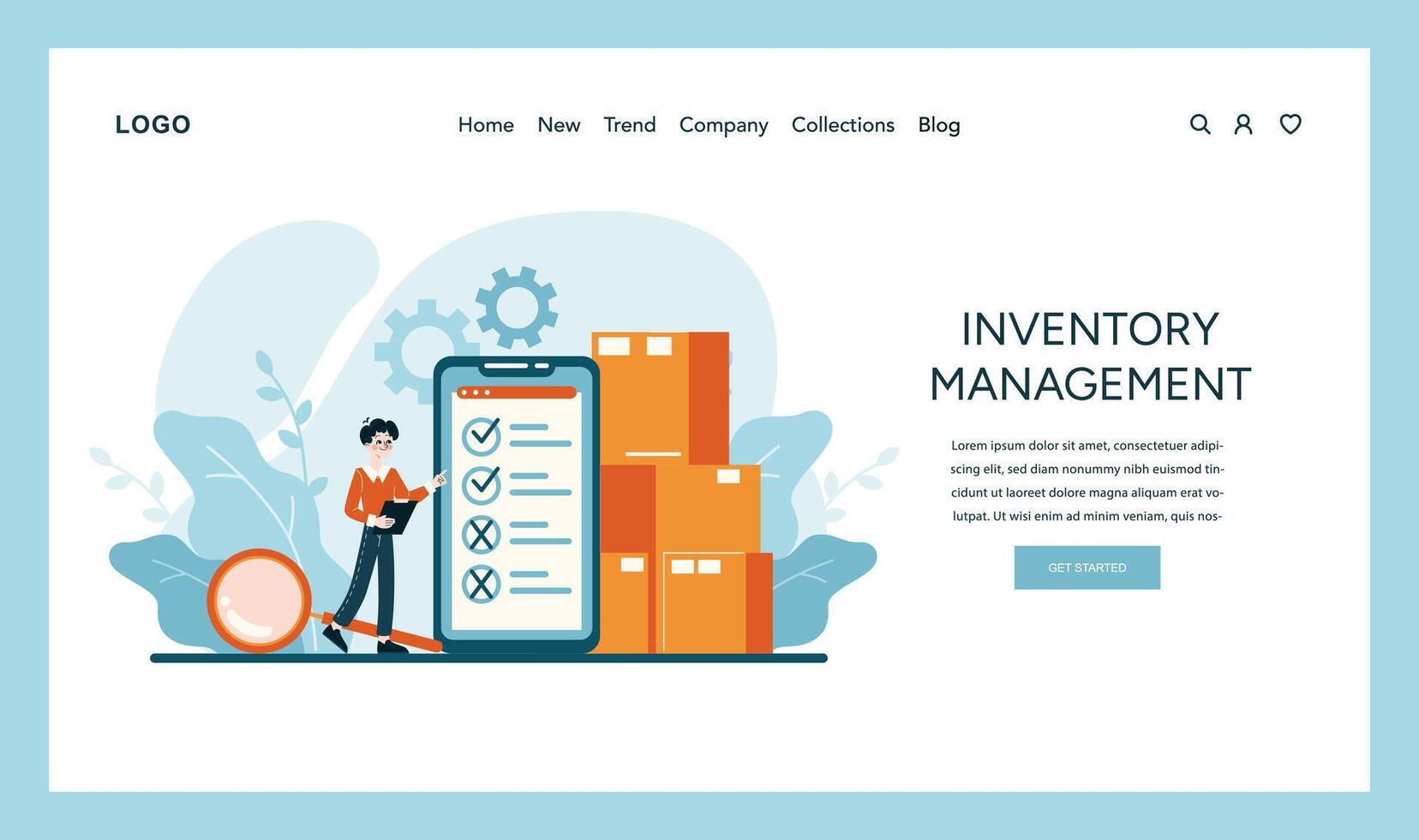 Organized stock control and efficient resource tracking for streamlined operations vector