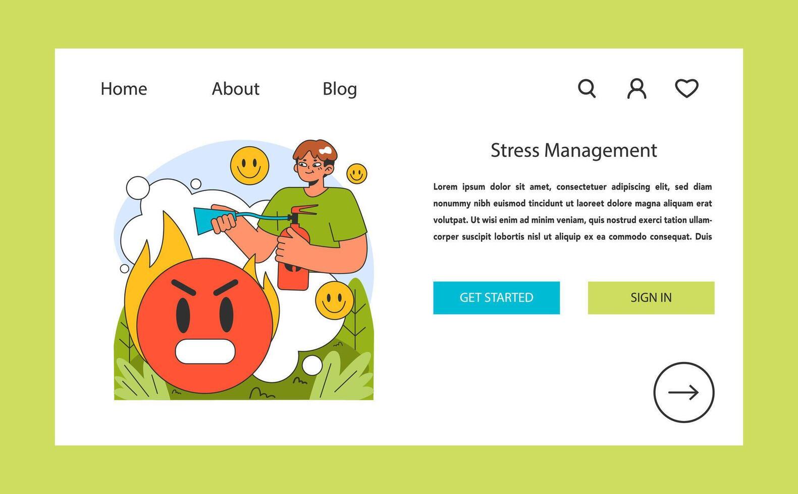 Dopamine fasting concept. Flat illustration. vector
