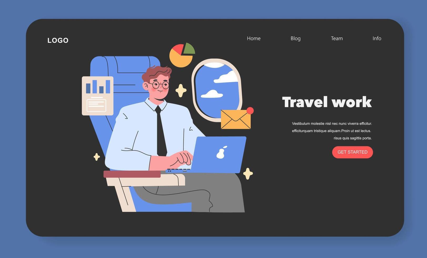 Travel Work concept illustration vector