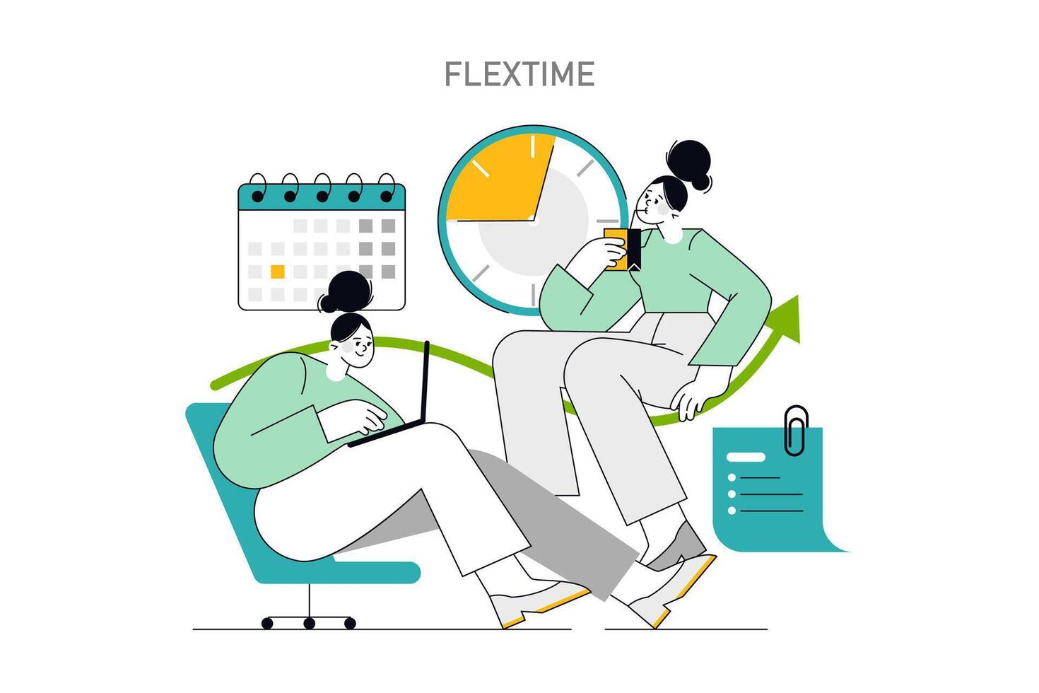. Employee well-being concept. illustration. vector