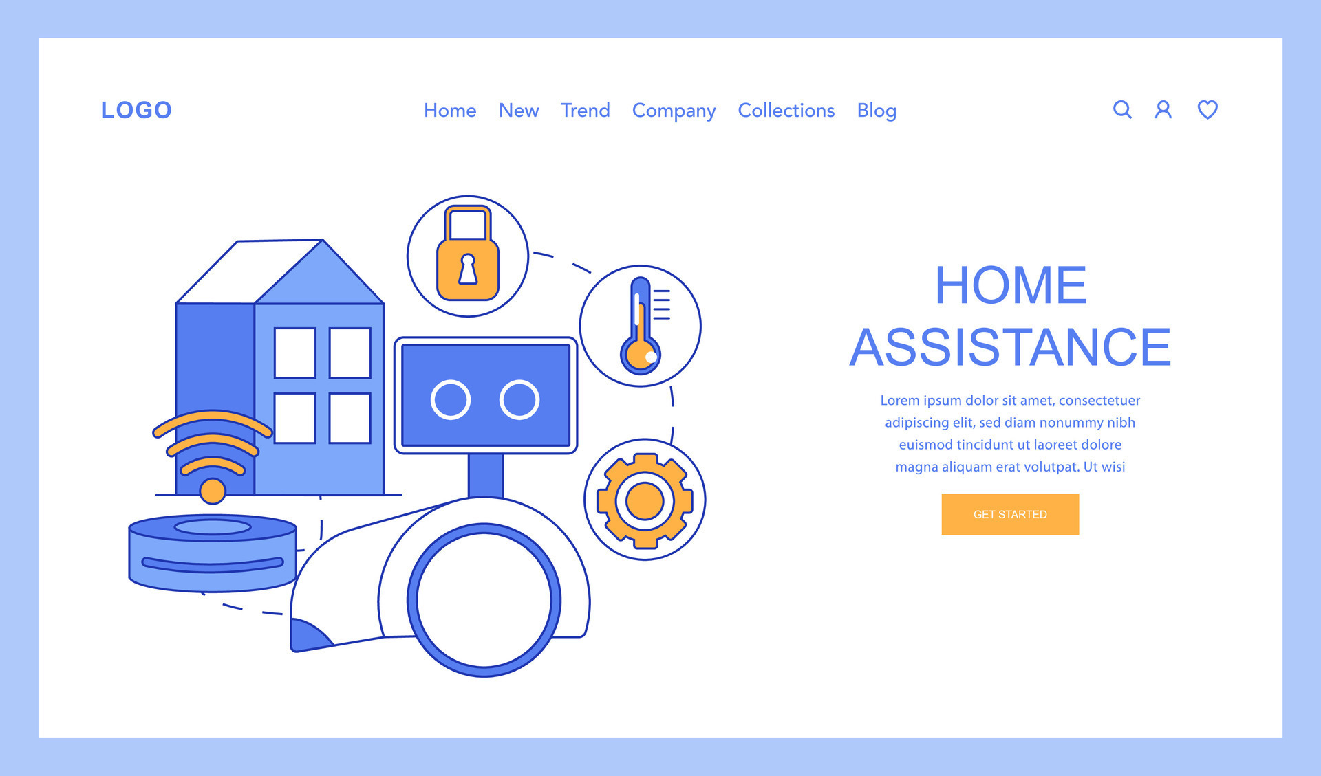 Home Assistant concept. illustration. 45374782 Vector Art at Vecteezy