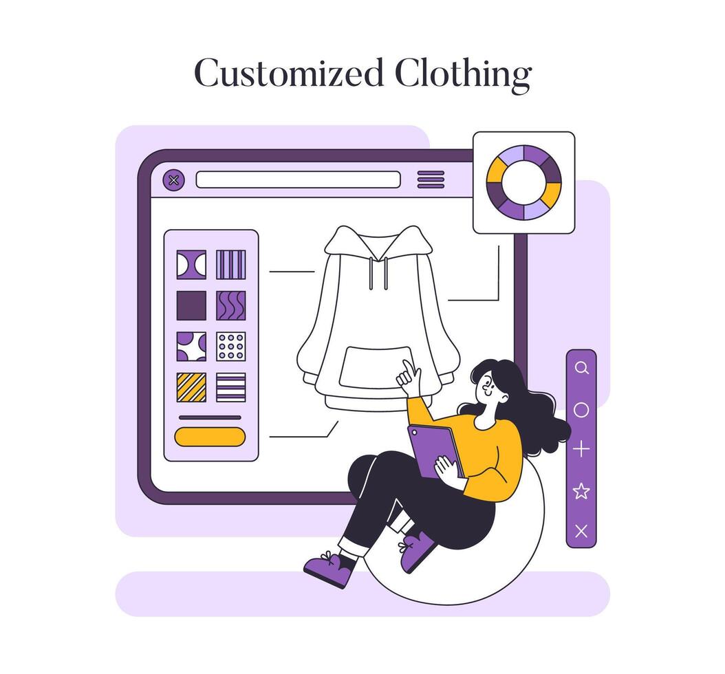 fashion tech. Flat Illustration vector