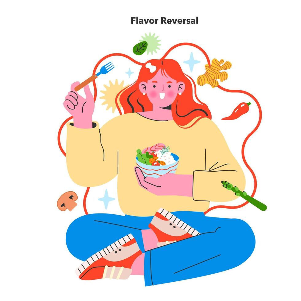 Flavor Reversal. Flat Illustration vector