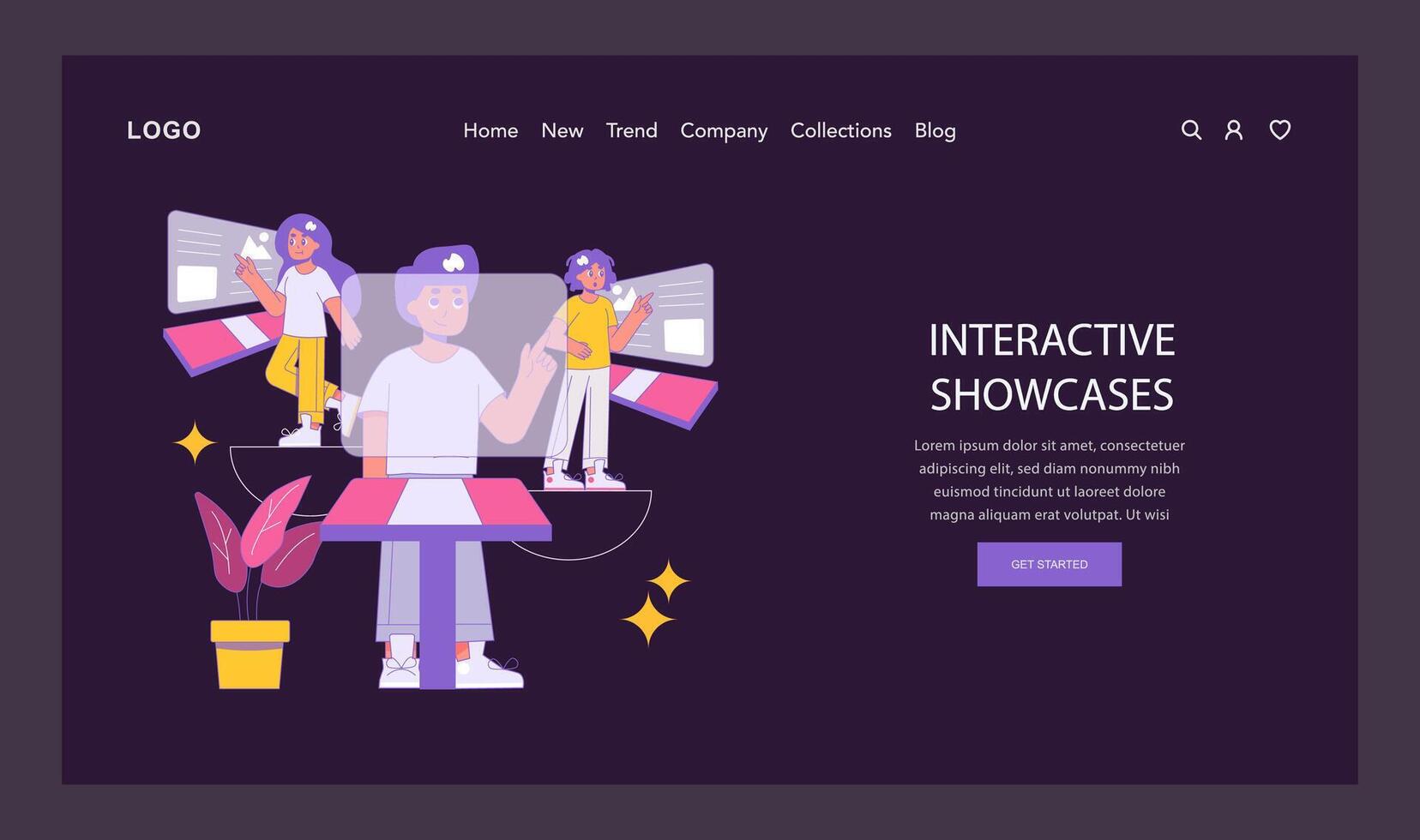 phygital. Flat Illustration vector