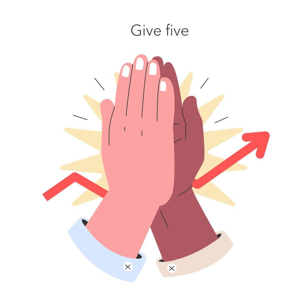 Give Five concept illustration vector