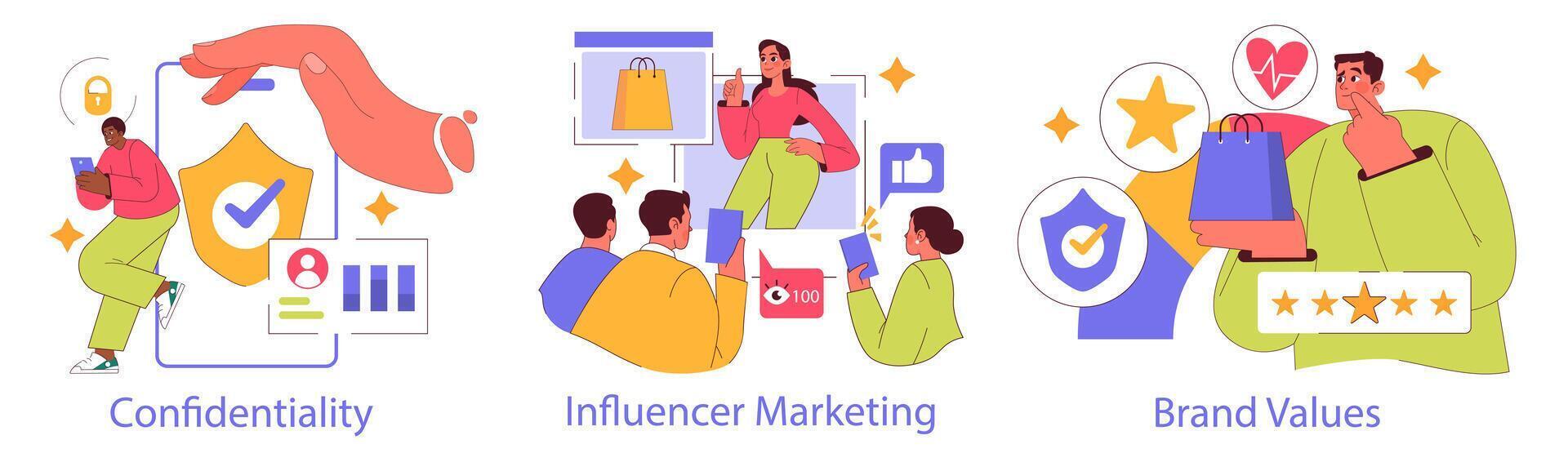 Millennials Targeting. Flat Illustration vector