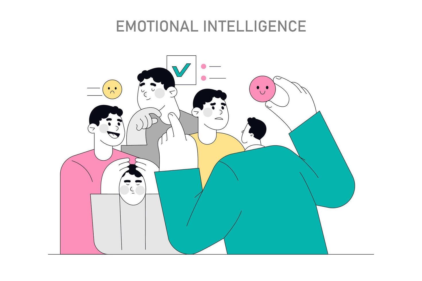 Soft Skills Flat illustration. vector