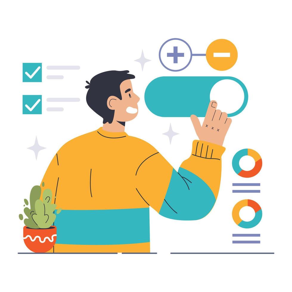 Activation Function concept. Flat illustration vector