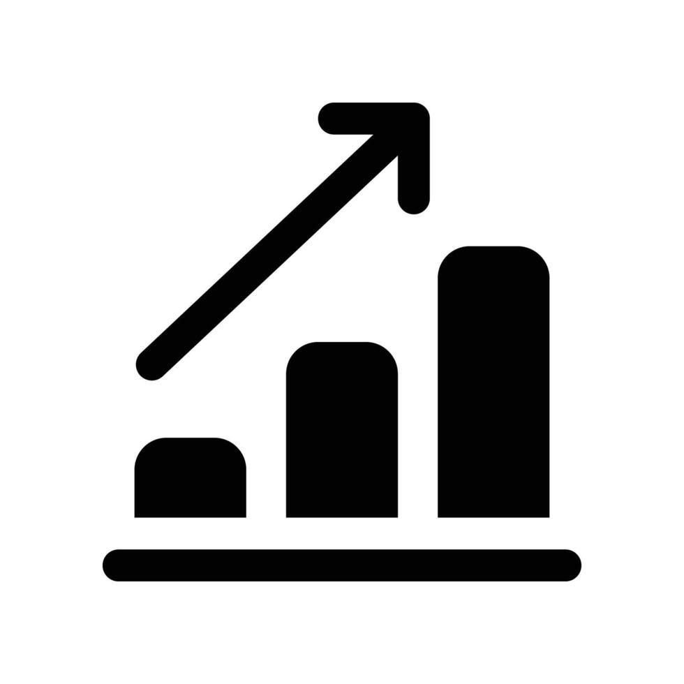 increase icon. glyph icon for your website, mobile, presentation, and logo design. vector