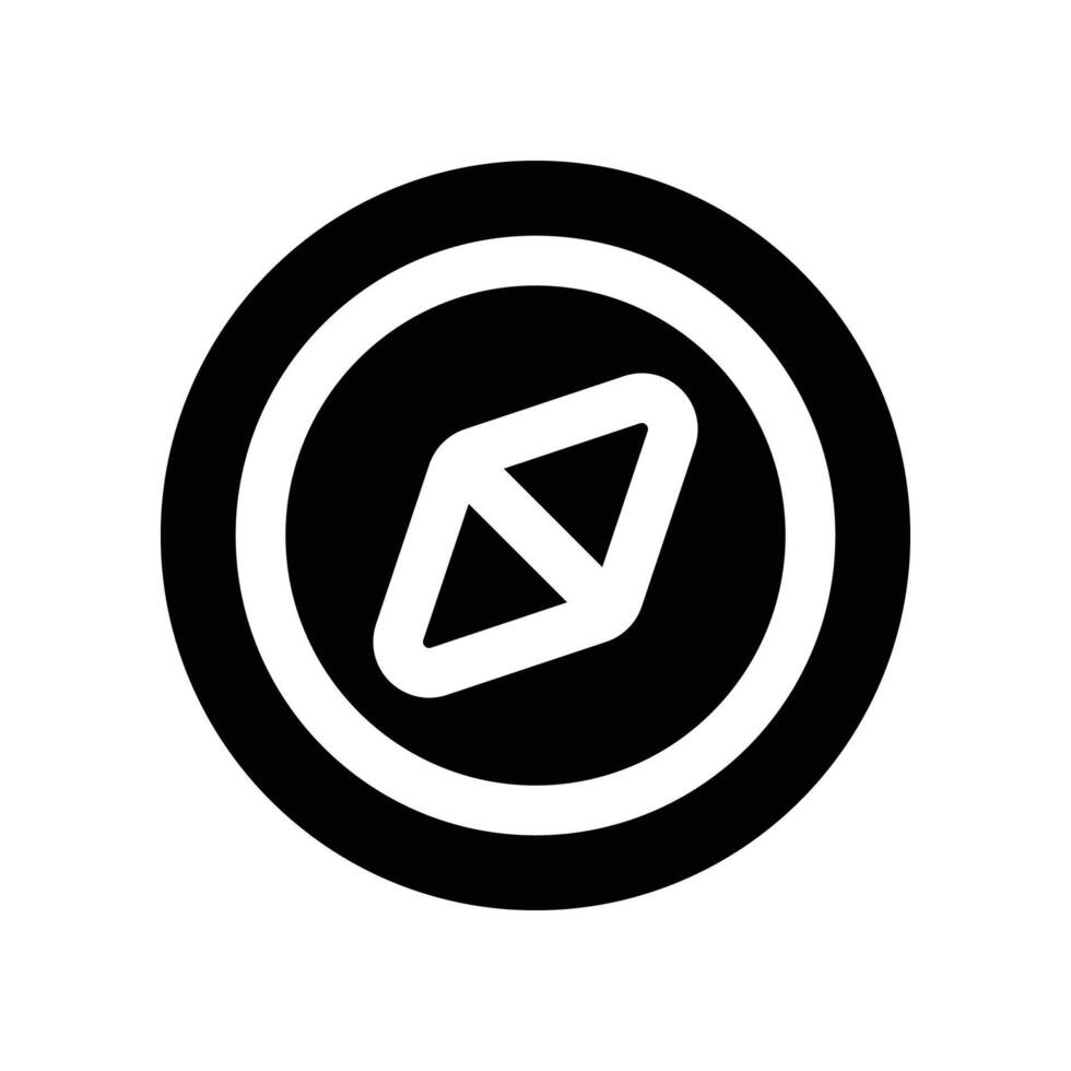compass icon. glyph icon for your website, mobile, presentation, and logo design. vector