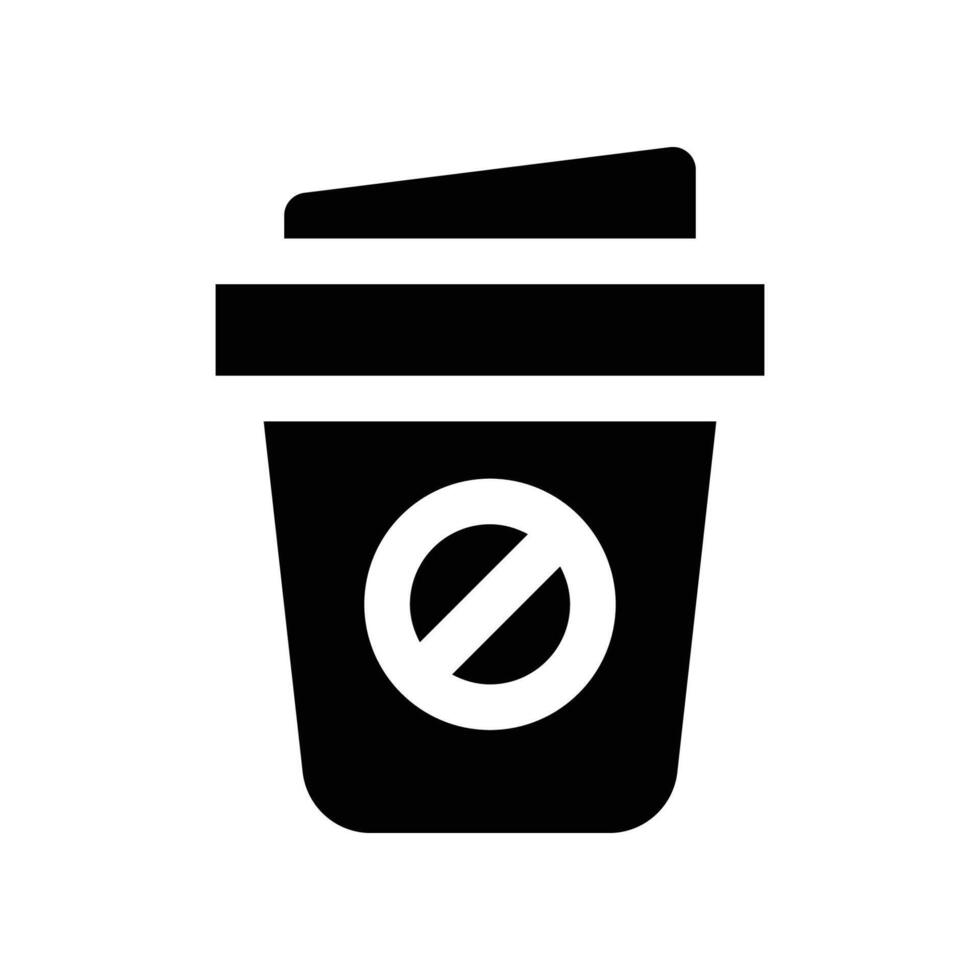 coffee cup icon. glyph icon for your website, mobile, presentation, and logo design. vector