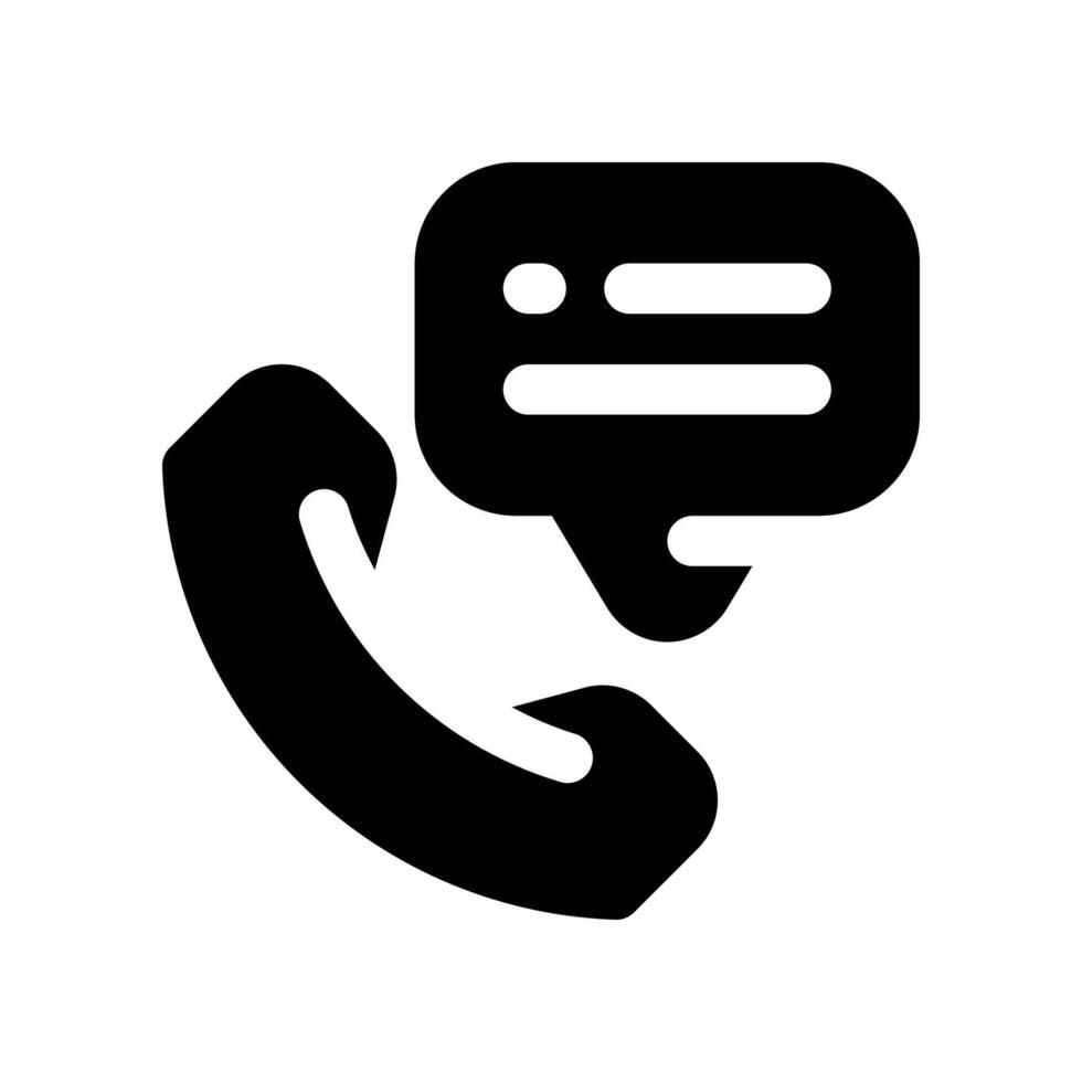 phone call icon. glyph icon for your website, mobile, presentation, and logo design. vector