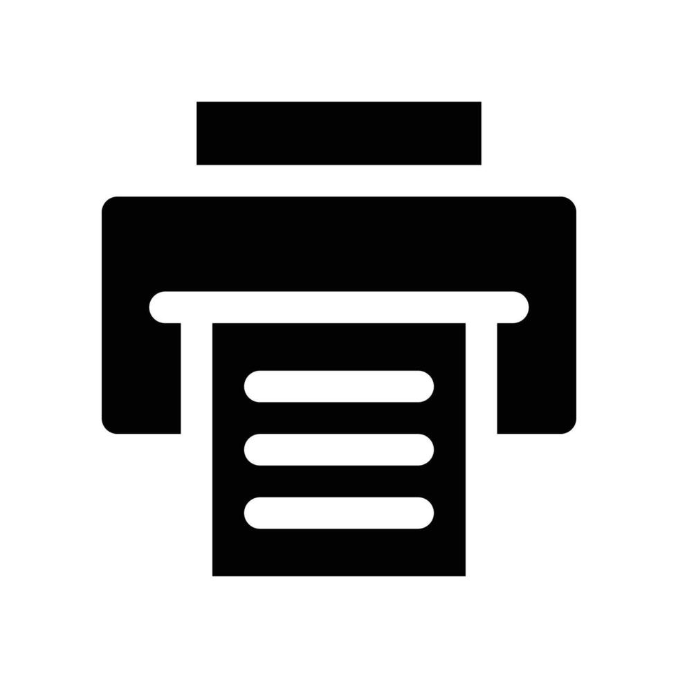 printer icon. glyph icon for your website, mobile, presentation, and logo design. vector