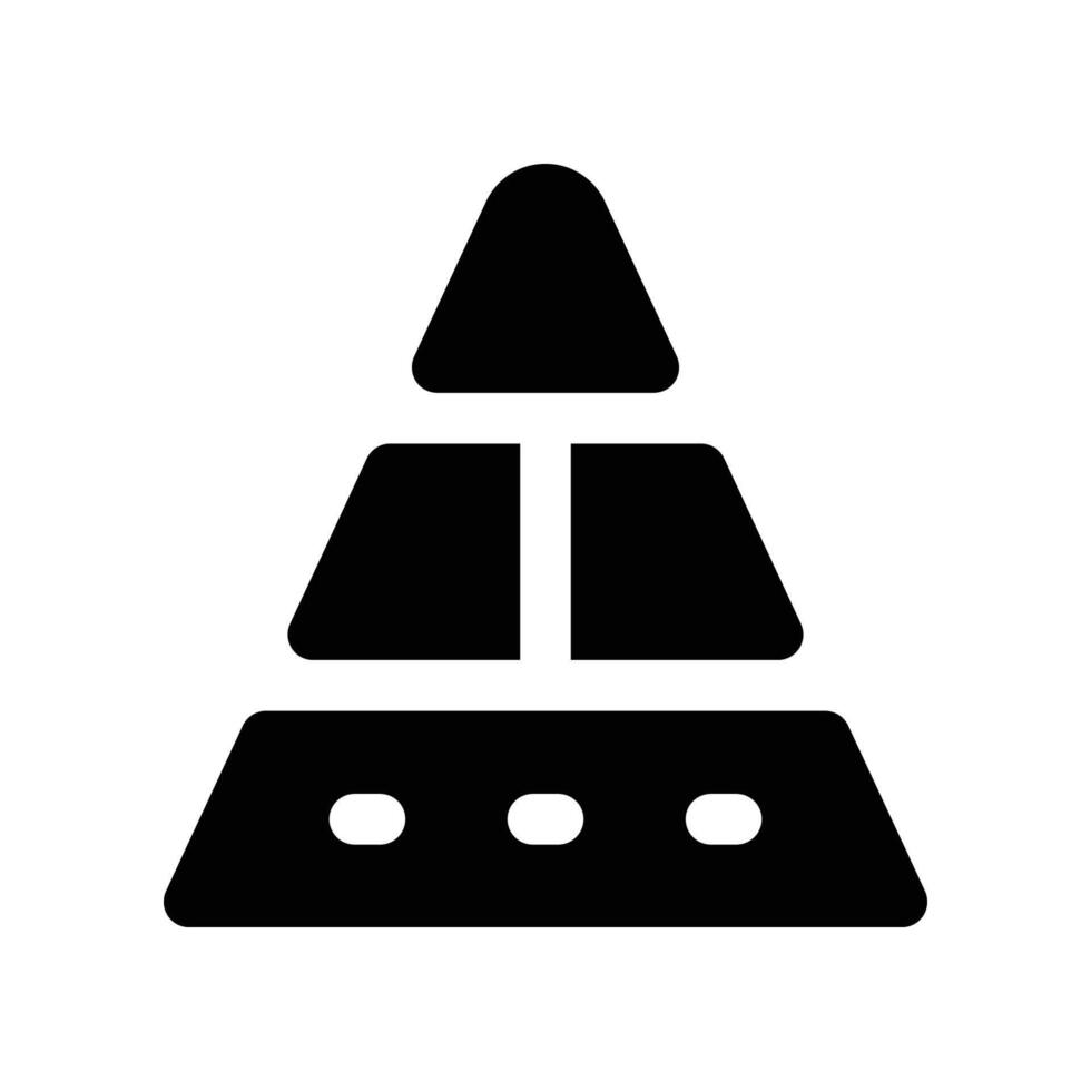pyramid icon. glyph icon for your website, mobile, presentation, and logo design. vector