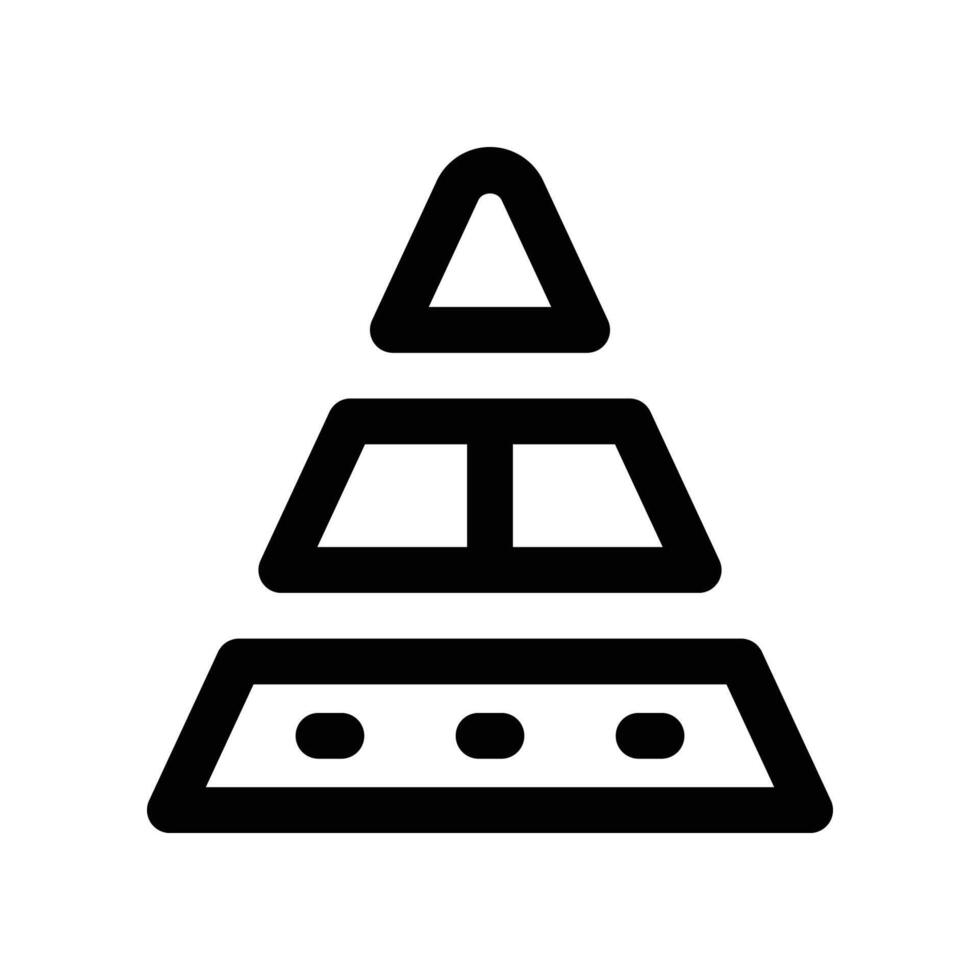 pyramid icon. line icon for your website, mobile, presentation, and logo design. vector