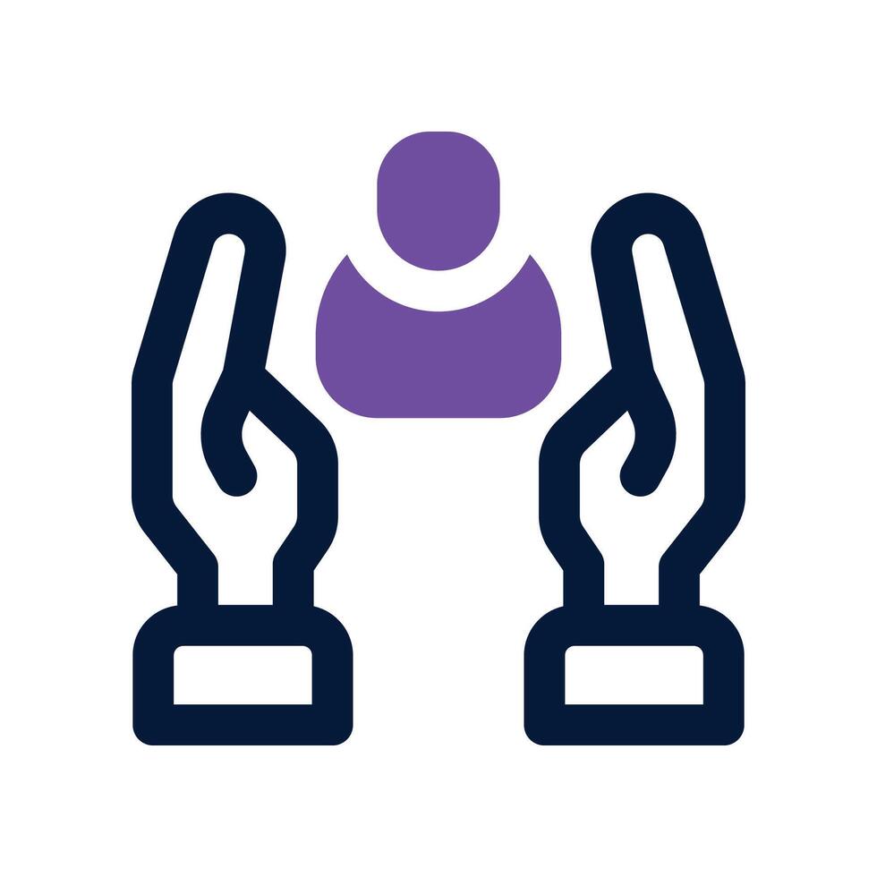 customer icon. dual tone icon for your website, mobile, presentation, and logo design. vector