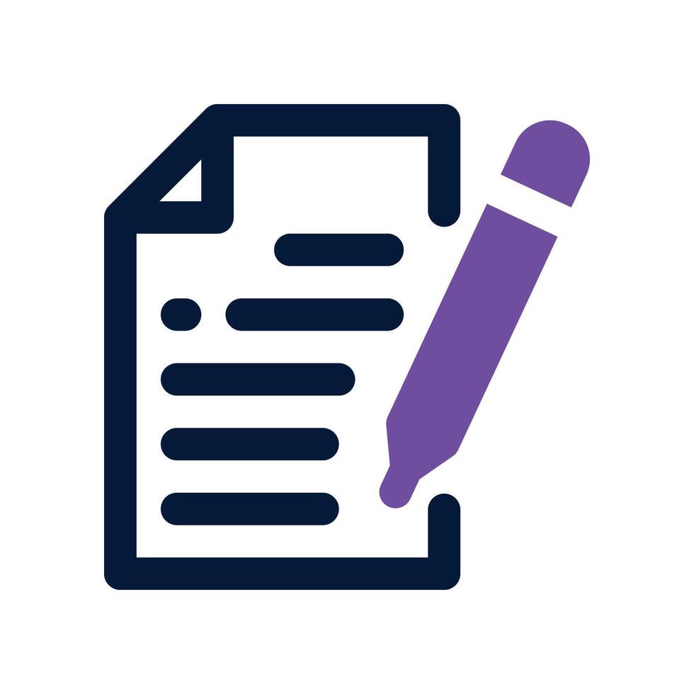 contract icon. dual tone icon for your website, mobile, presentation, and logo design. vector