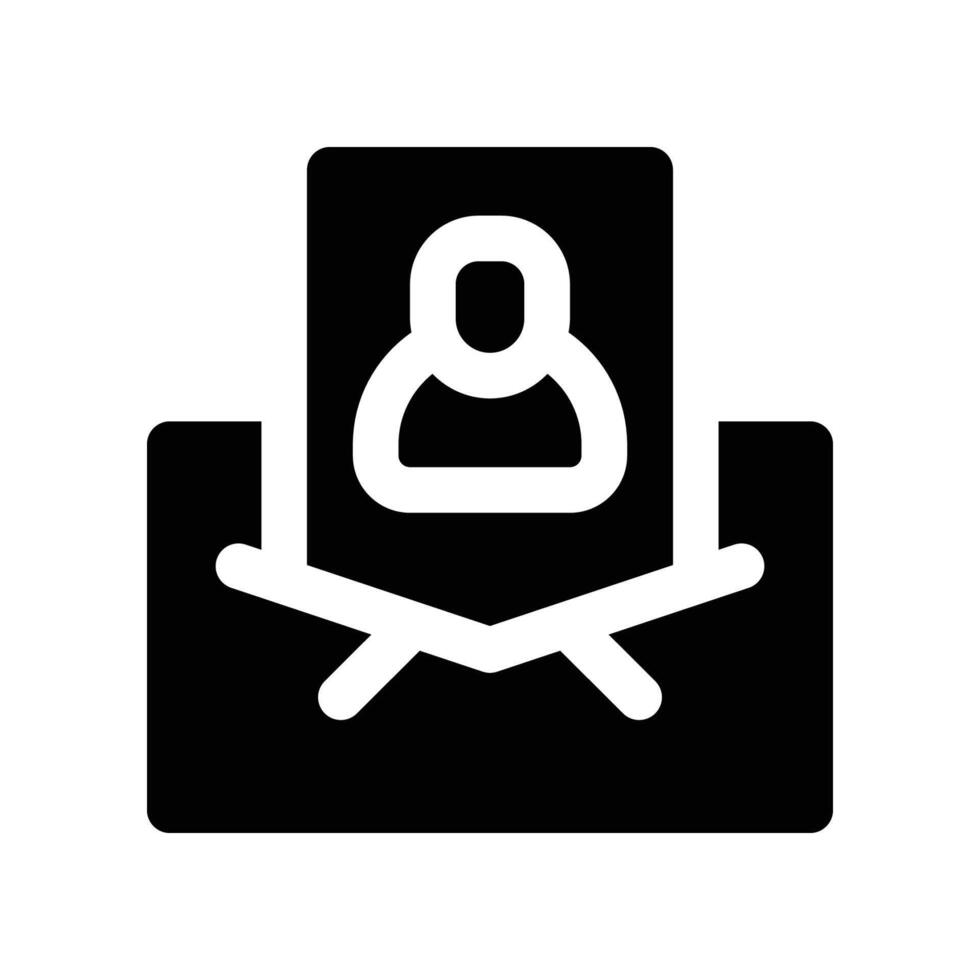 email icon. glyph icon for your website, mobile, presentation, and logo design. vector