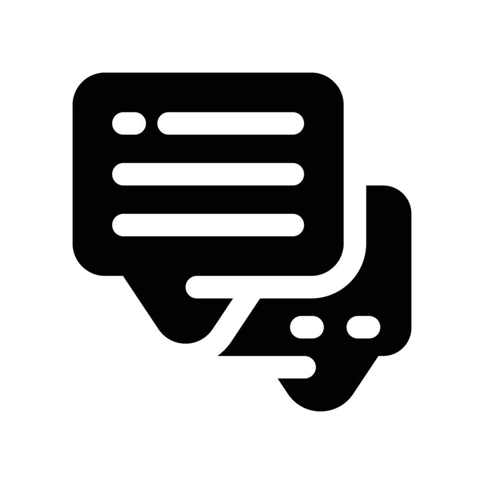 chat icon. glyph icon for your website, mobile, presentation, and logo design. vector