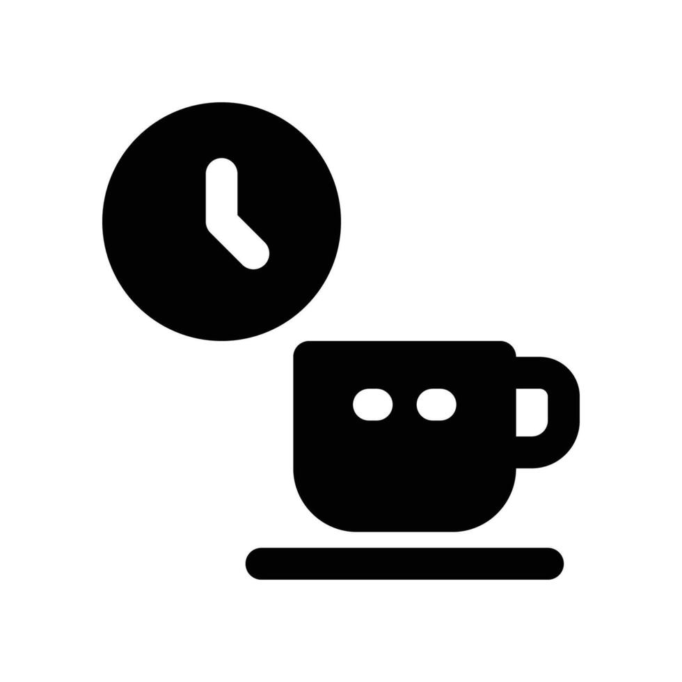 coffee break icon. glyph icon for your website, mobile, presentation, and logo design. vector