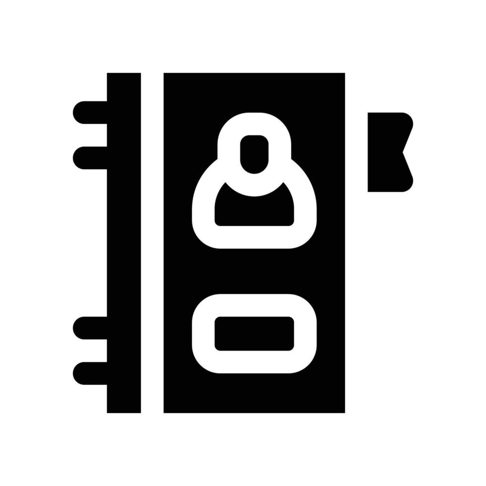 contact book icon. glyph icon for your website, mobile, presentation, and logo design. vector
