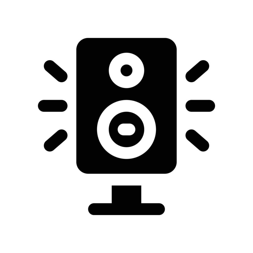 sound speaker icon. glyph icon for your website, mobile, presentation, and logo design. vector