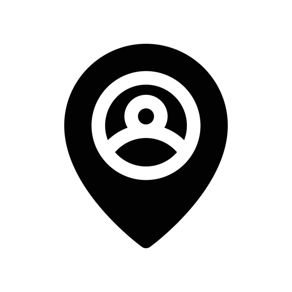 location icon. glyph icon for your website, mobile, presentation, and logo design. vector
