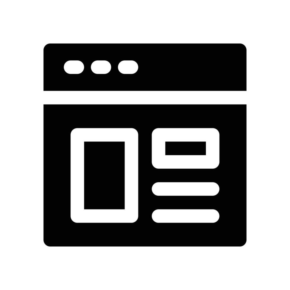website icon. glyph icon for your website, mobile, presentation, and logo design. vector