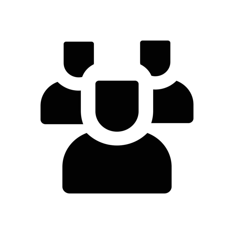 team icon. glyph icon for your website, mobile, presentation, and logo design. vector