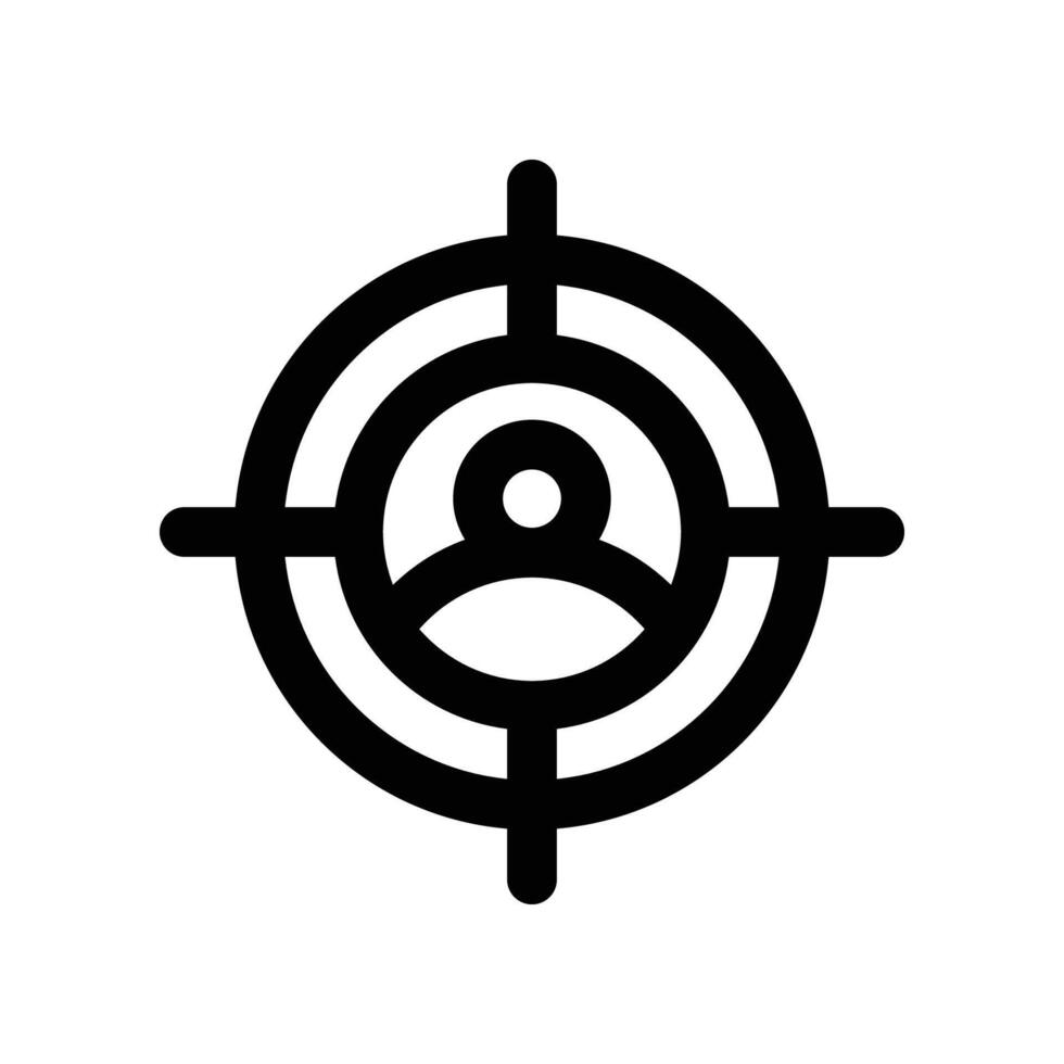 target audience icon. line icon for your website, mobile, presentation, and logo design. vector