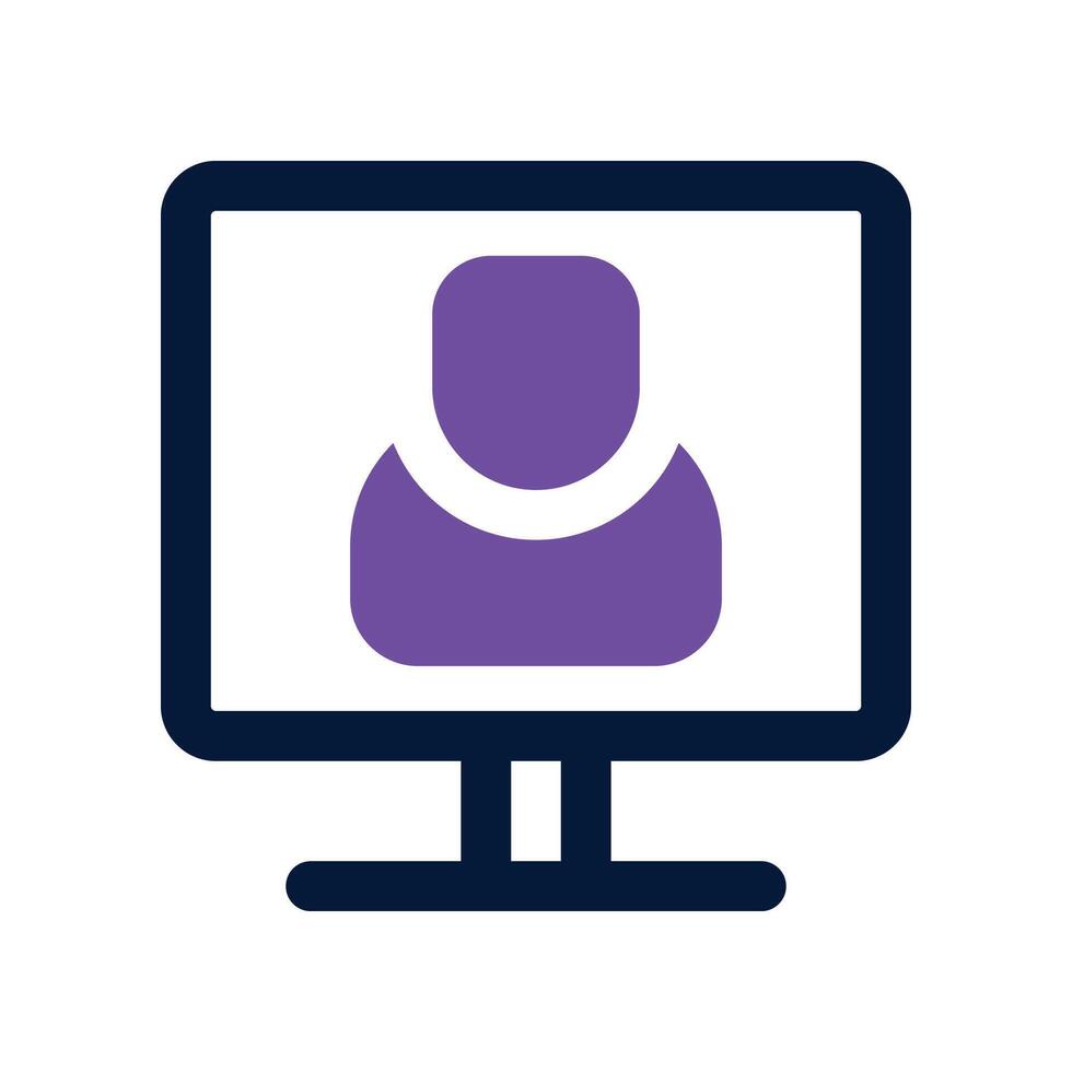 online conference icon. mixed icon for your website, mobile, presentation, and logo design. vector