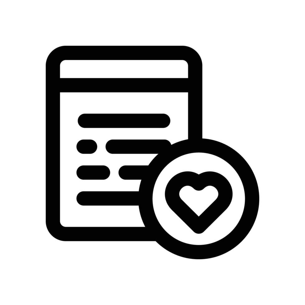 wishlist icon. line icon for your website, mobile, presentation, and logo design. vector