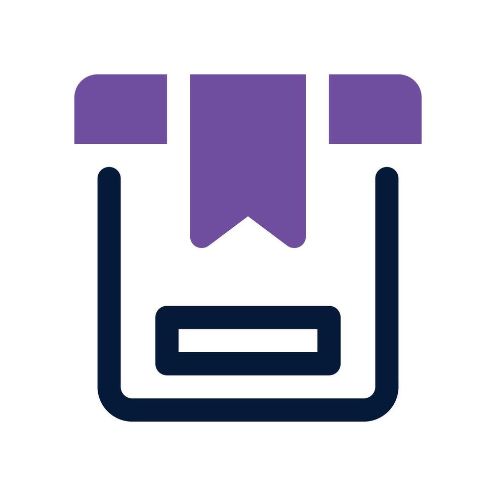 box icon. dual tone icon for your website, mobile, presentation, and logo design. vector
