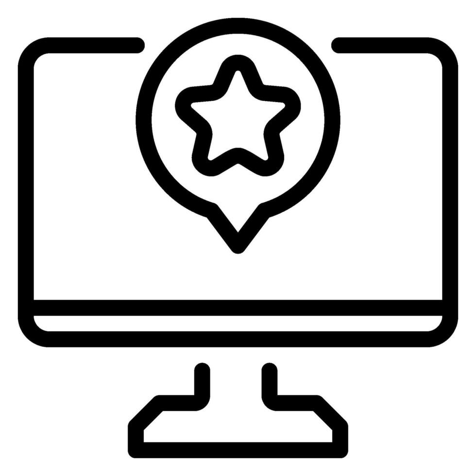 computer line icon vector