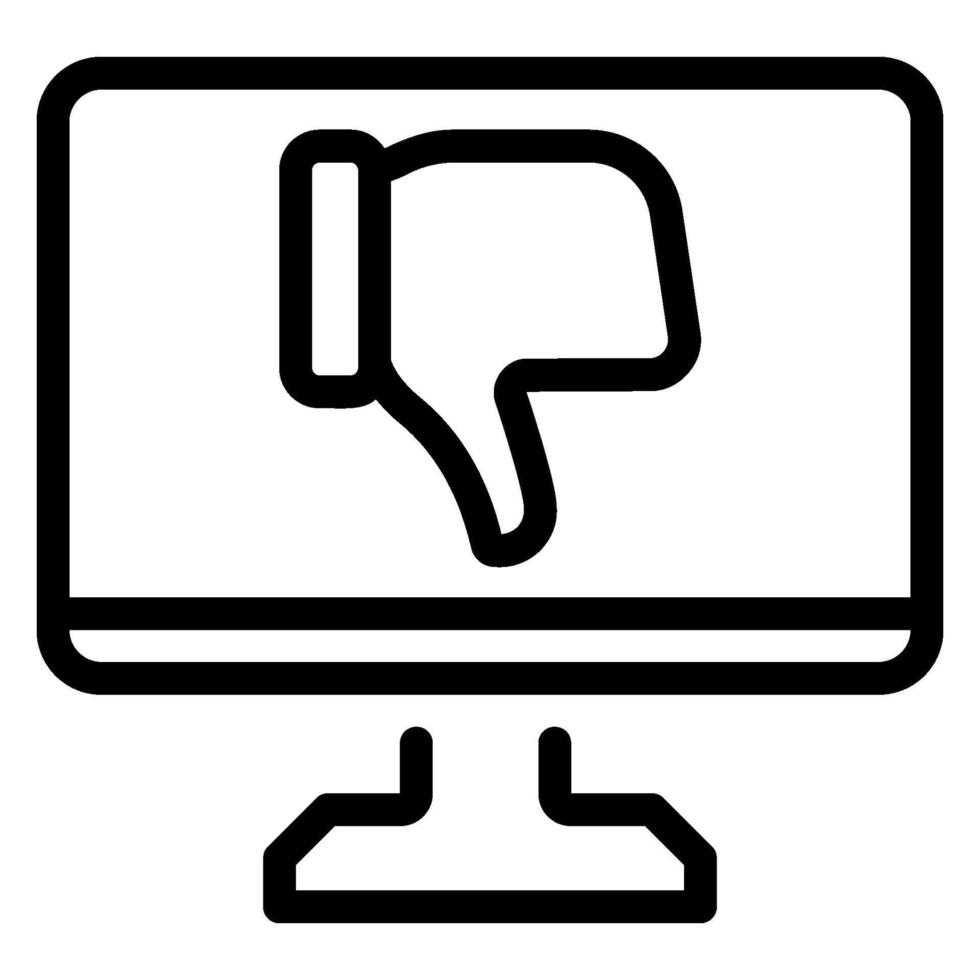 monitor line icon vector