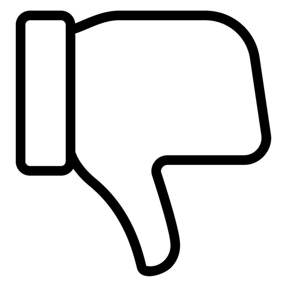 thumb down line icon vector