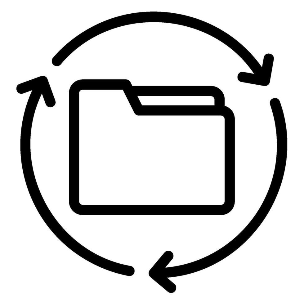 folder line icon vector